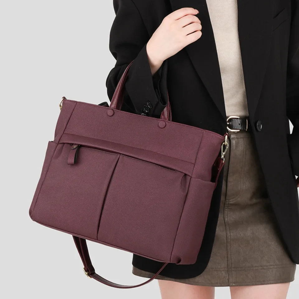 14'' laptop Business Commuting Handbag Top Quality Materials Ladies Handbag Female Shoulder Bag Put in A4 Magazine and Notebook Smash Price Shop