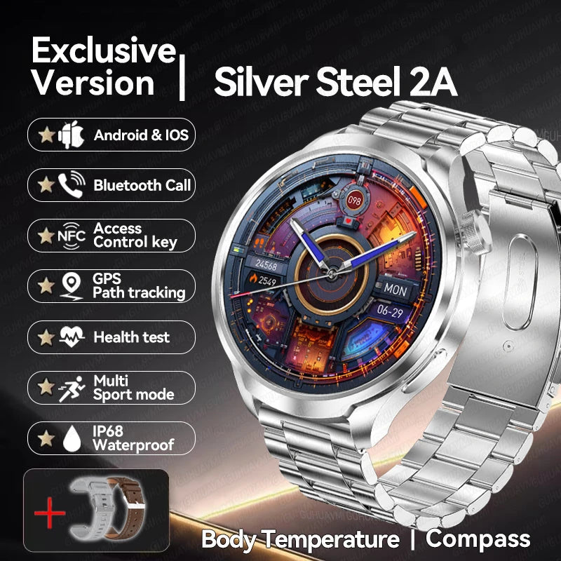 2025 Men's GPS Smartwatch with AMOLED & NFC