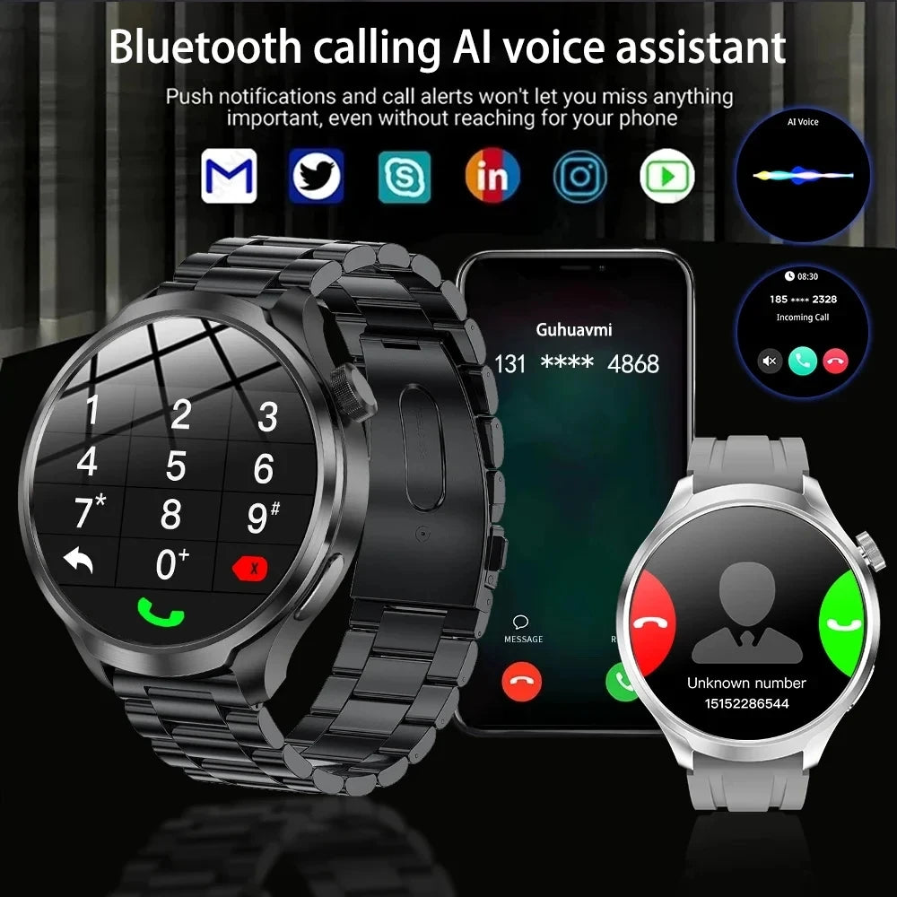 2025 Men's GPS Smartwatch with AMOLED & NFC