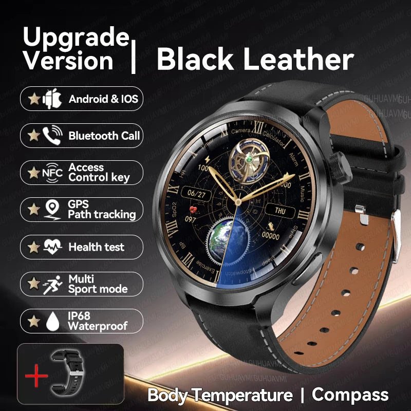 2025 Men's GPS Smartwatch with AMOLED & NFC