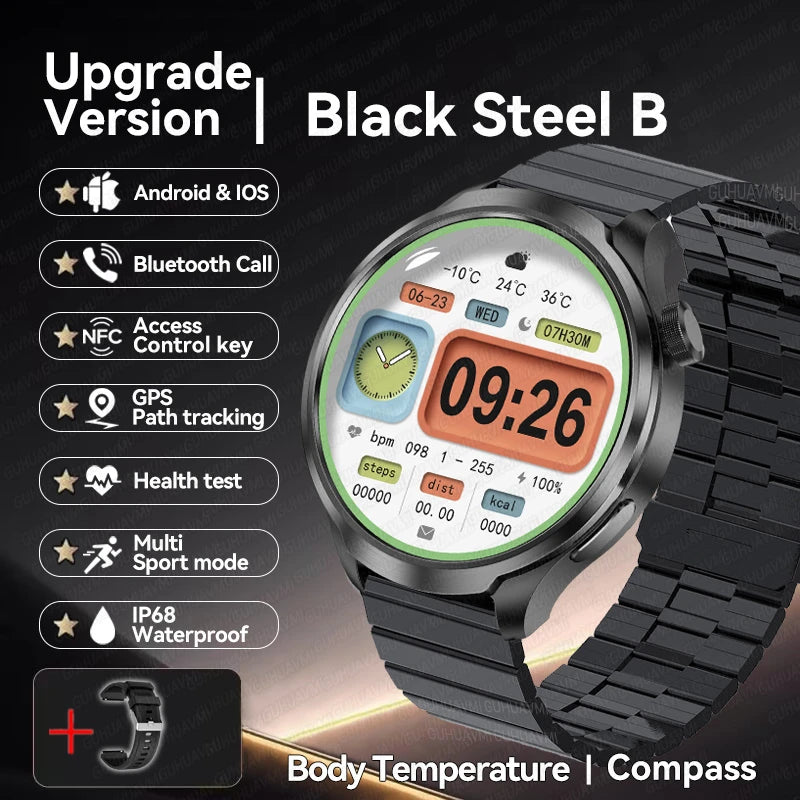 2025 Men's GPS Smartwatch with AMOLED & NFC