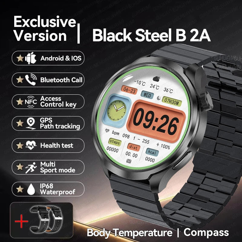 2025 Men's GPS Smartwatch with AMOLED & NFC