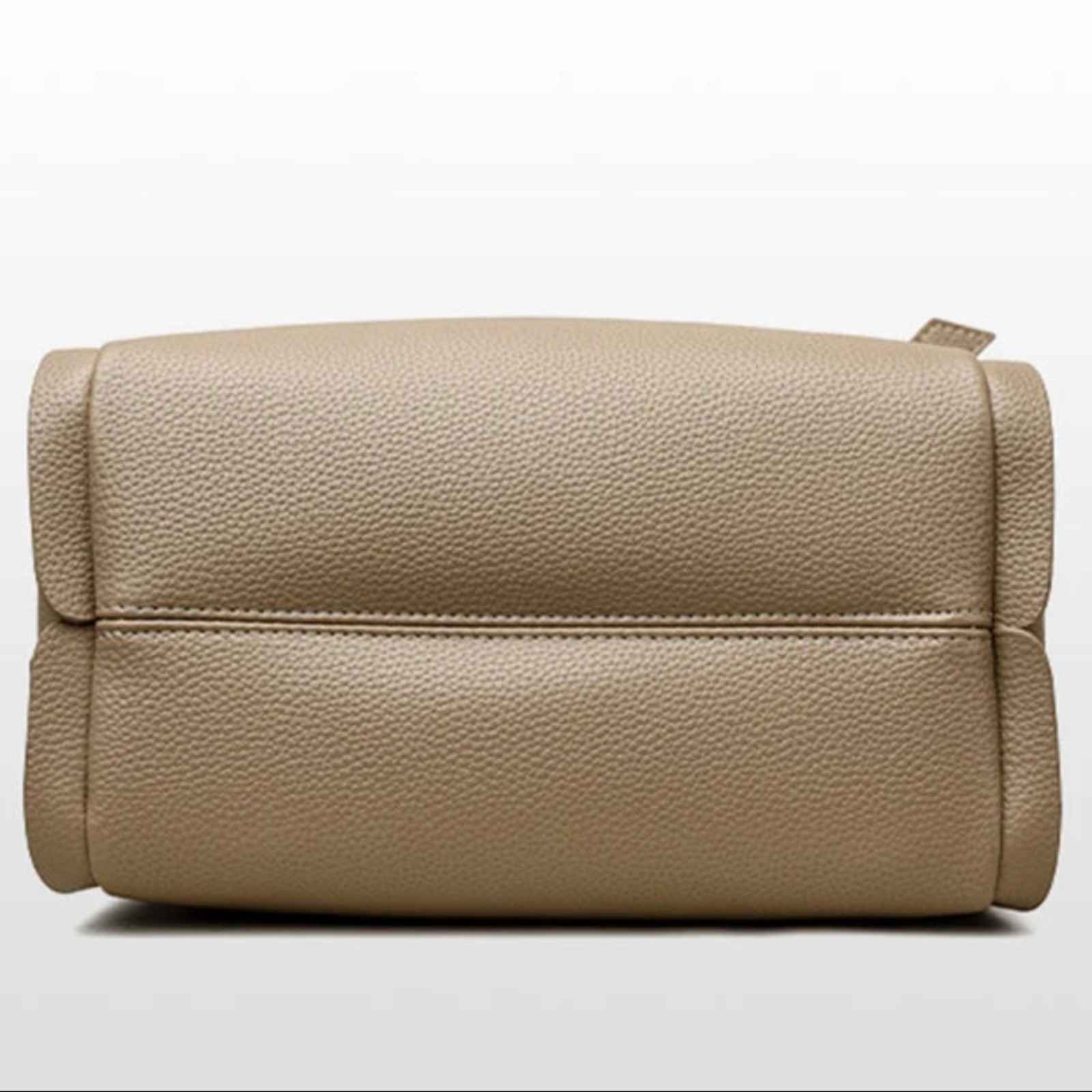 Bolso de hombro tipo cubo de cuero sintético suave