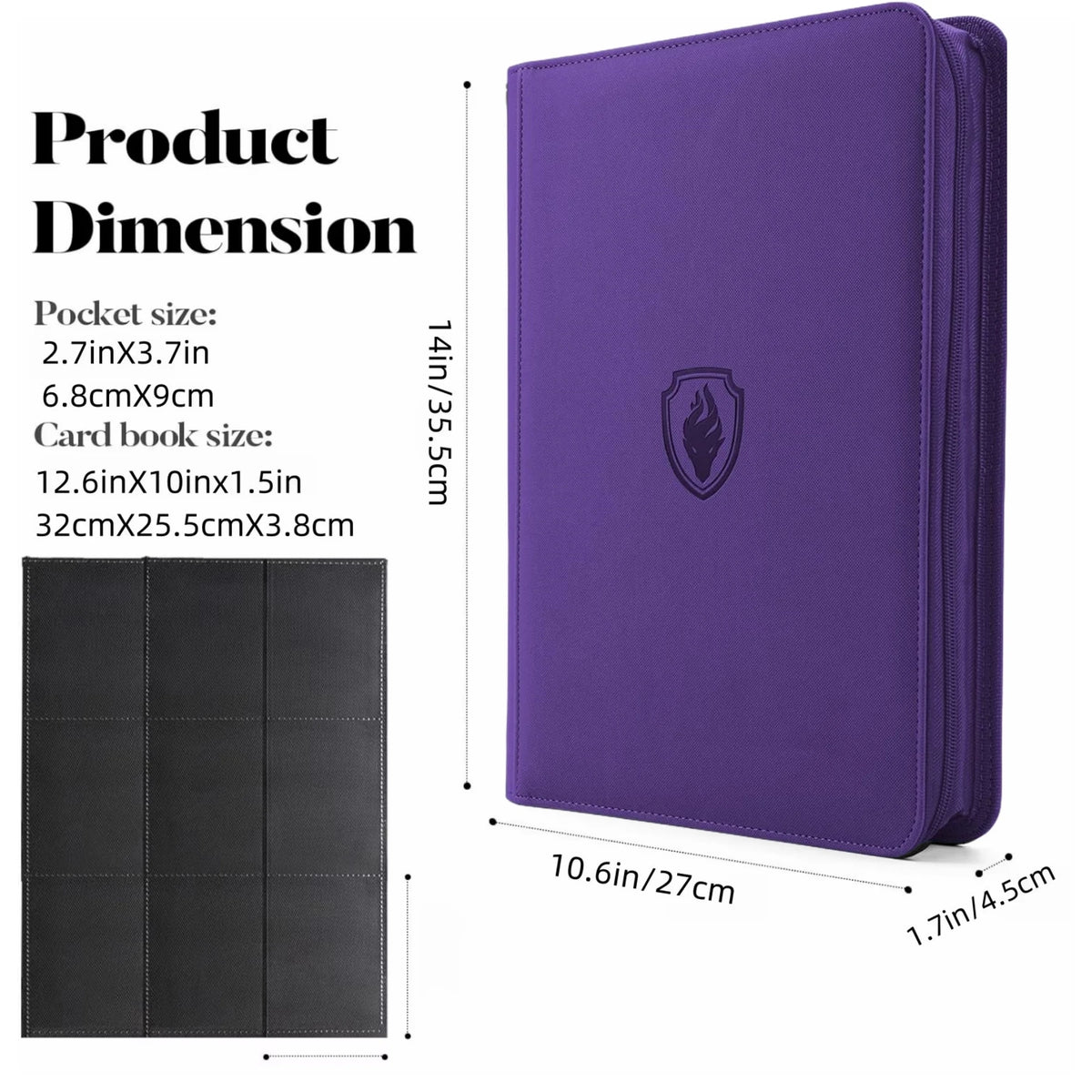 360-Slot Zipper Trading Card Binder – product image 2