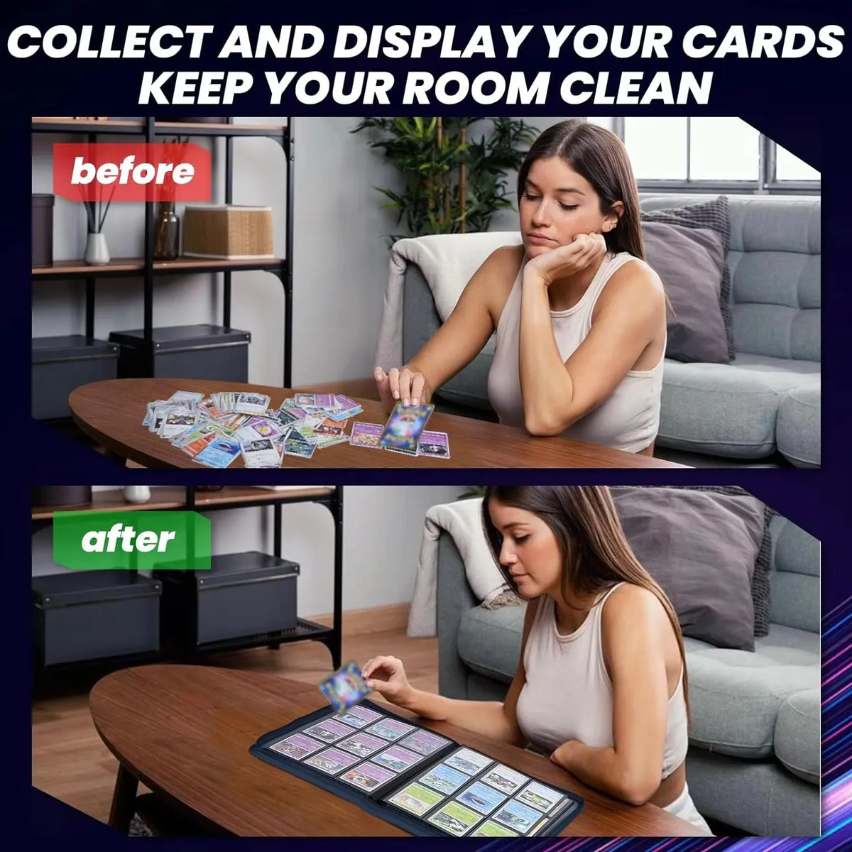 360-Slot Zipper Trading Card Binder – product image 6