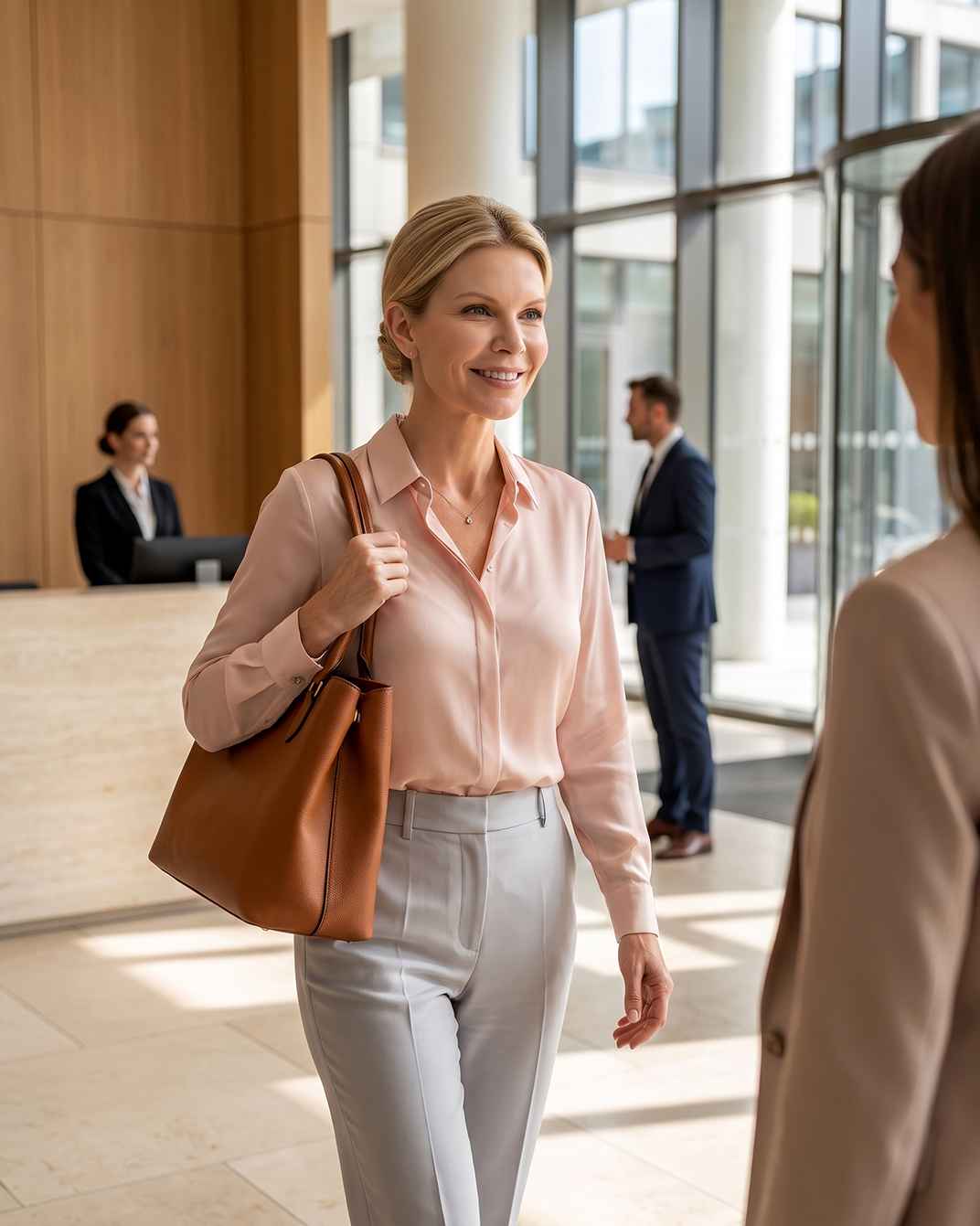 Timeless design transforms a practical work bag into a refined professional companion.