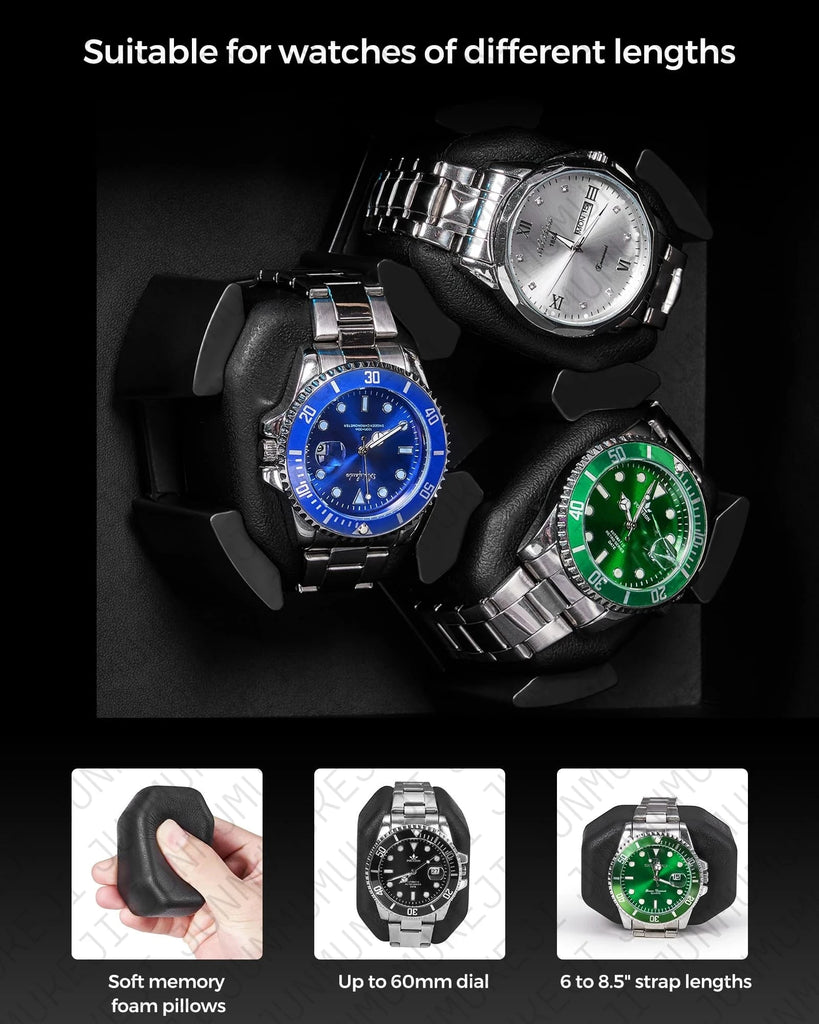 6-Slot Automatic Watch Winder with Mabuchi Motor