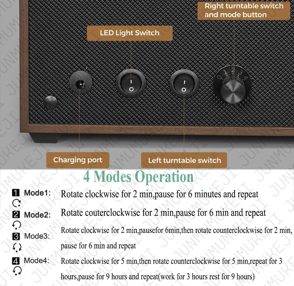 6-Slot Automatic Watch Winder with Mabuchi Motor