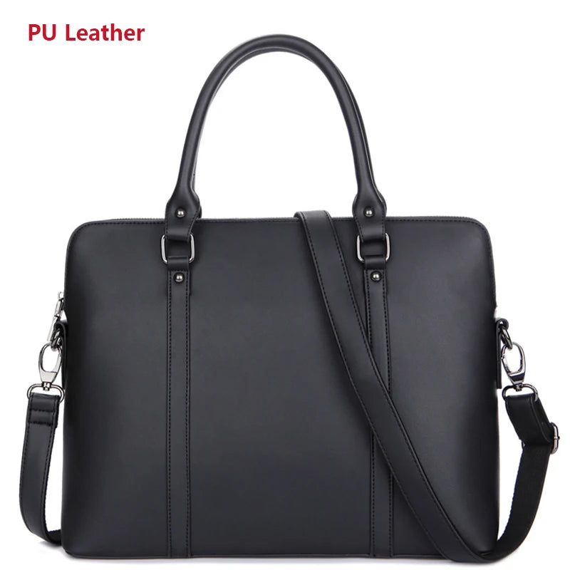 New 100% Genuine Leather Briefcase For Woman 14 15.6 inch Laptop Bag Women's Business Tote Office Ladies Shoulder Messenger Bags