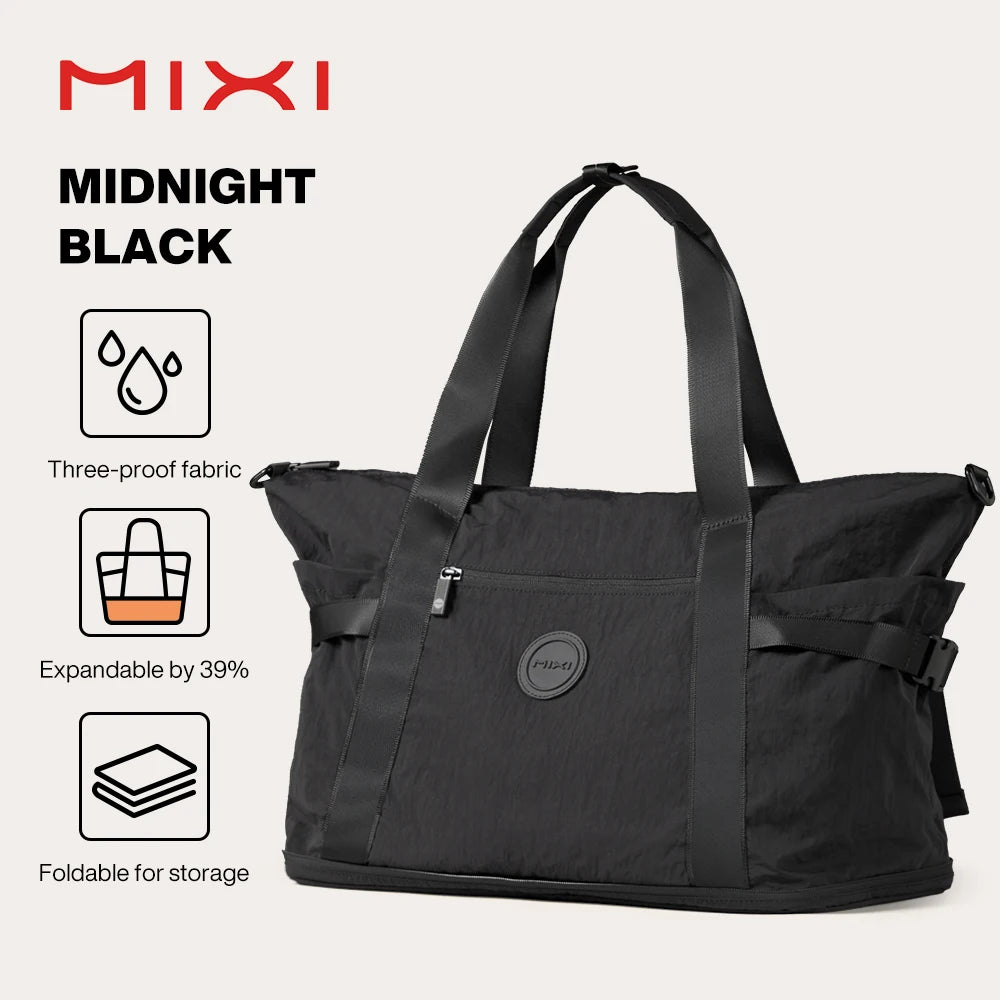 Mixi Large Expandable Travel Tote Bag for Women Waterproof Lightweight Carry On Weekender Bag with Shoes Compartment M3022