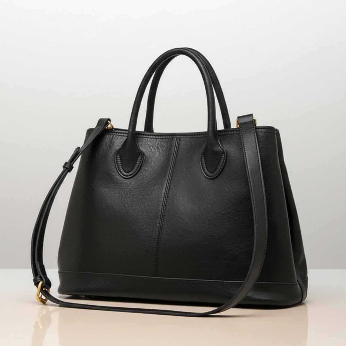 ZENCY Genuine Leather Vintage Work Tote Bag