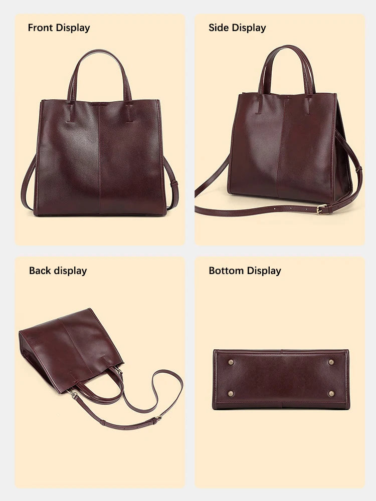 Zency Genuine Leather New Simple Shoulder Genuine Leather