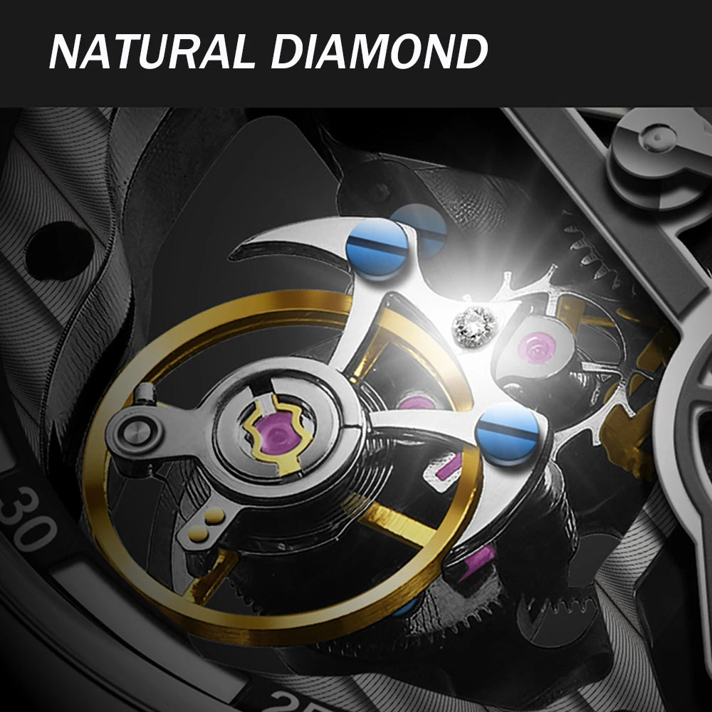 AESOP Tourbillon Skeleton Watch – Luxury Men's Mechanical Timepiece Smash Price Shop Men's Watch