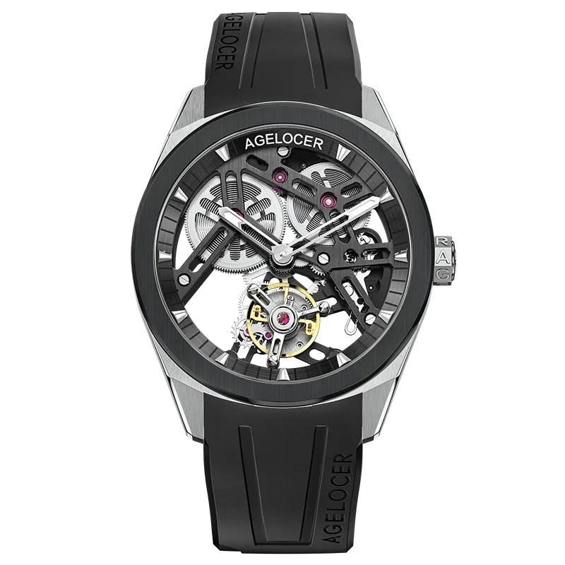 AGELOCER 9104W10-R Tourbillon Men’s Mechanical Watch – Sapphire Ceramic Bezel Smash Price Shop Women's Watch