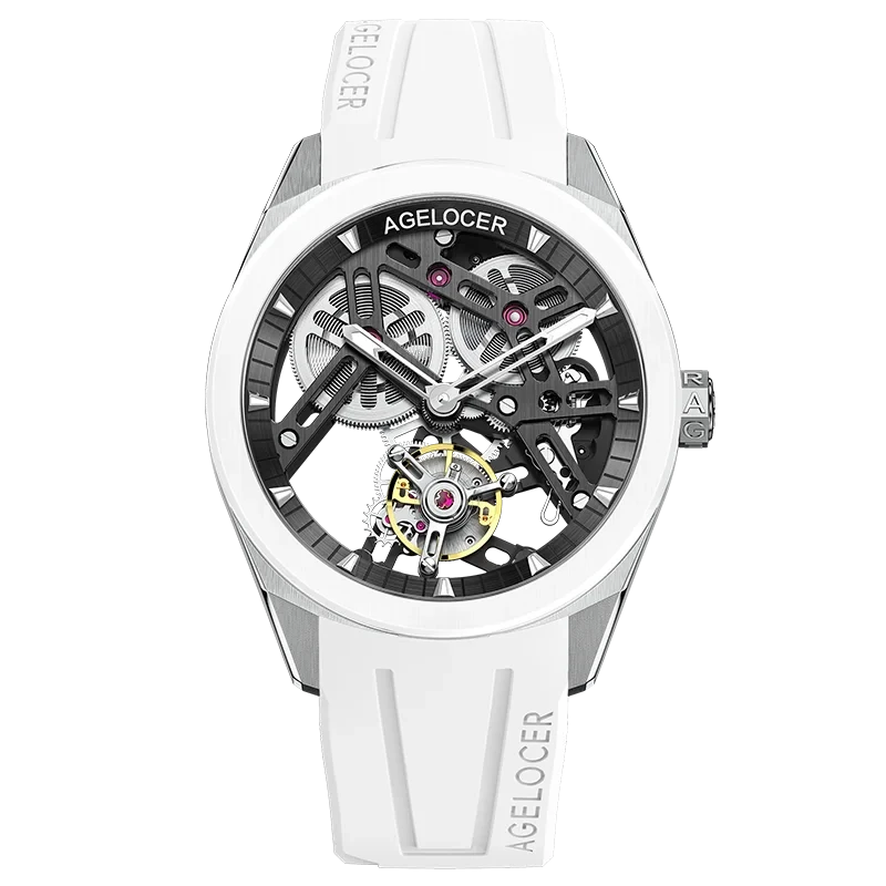 AGELOCER 9104W10-R Tourbillon Men’s Mechanical Watch – Sapphire Ceramic Bezel Smash Price Shop Women's Watch