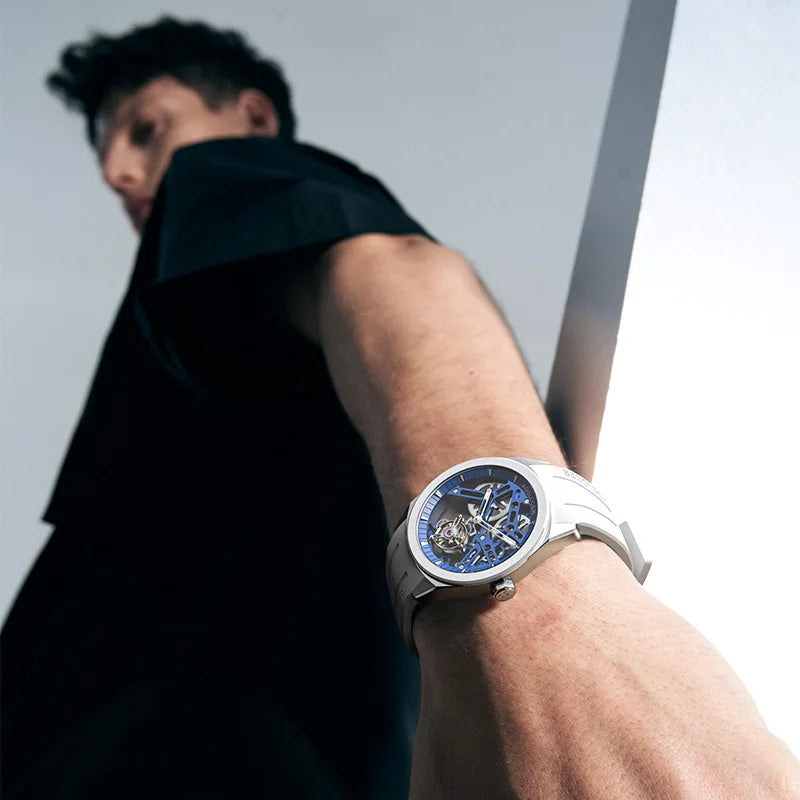 AGELOCER 9104W10-R Tourbillon Men’s Mechanical Watch – Sapphire Ceramic Bezel