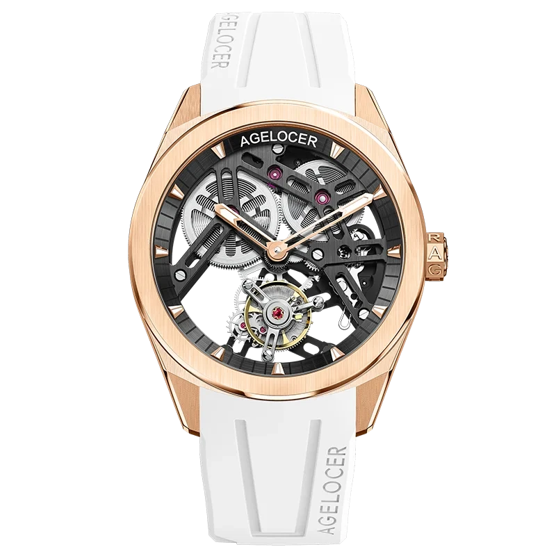 AGELOCER 9104W10-R Tourbillon Men’s Mechanical Watch – Sapphire Ceramic Bezel Smash Price Shop Women's Watch