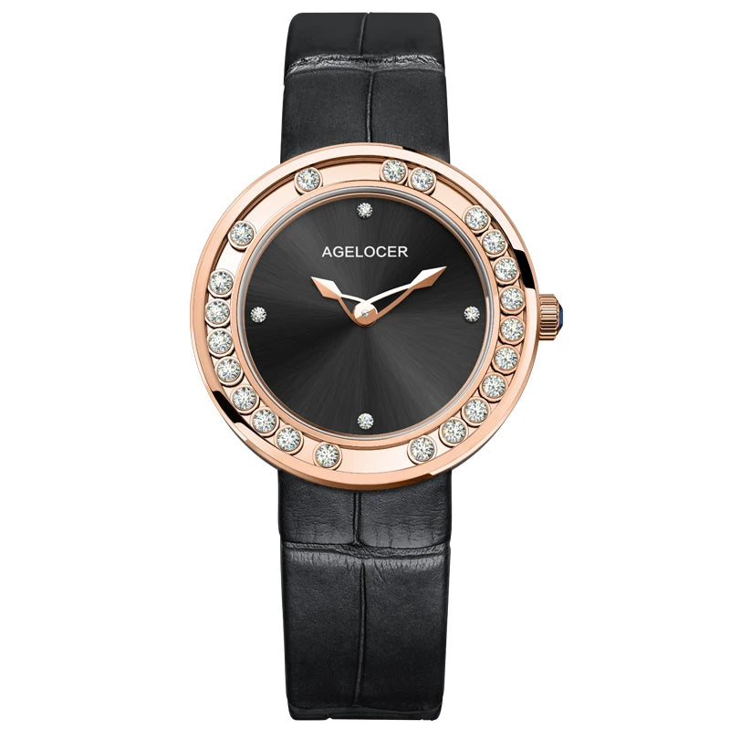 AGELOCER Baikal Diamond Women's Watch – Luxury Quartz Gift