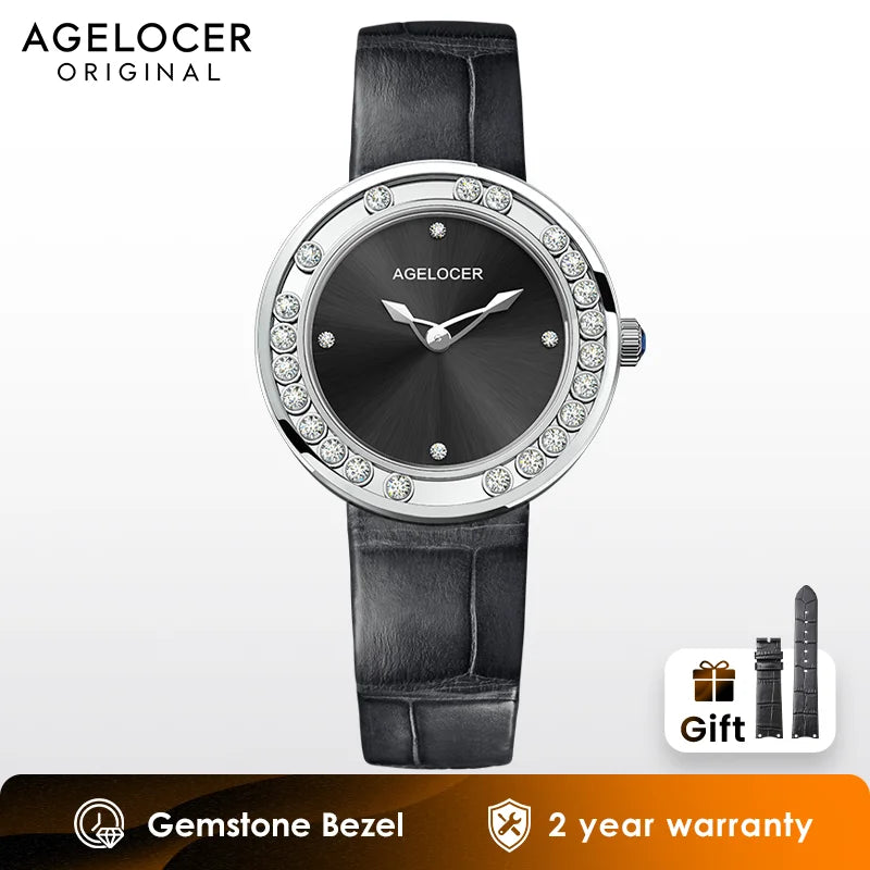 AGELOCER Baikal Diamond Women's Watch – Luxury Quartz Gift Smash Price Shop Women's Watch