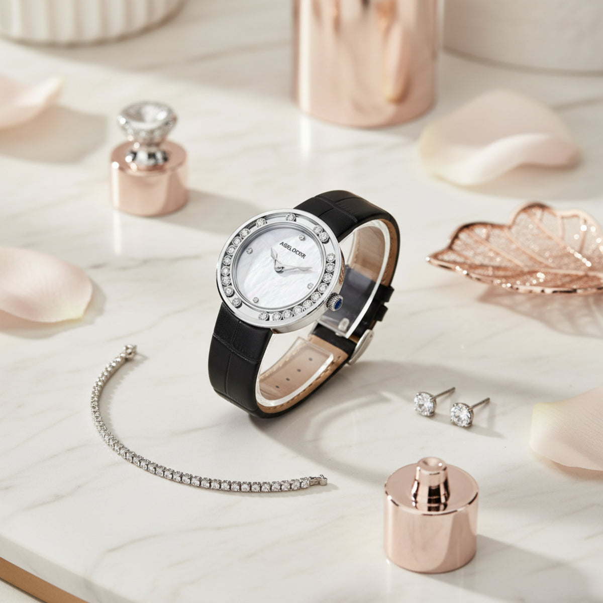 AGELOCER Baikal Diamond Women's Watch – Luxury Quartz Gift Smash Price Shop Women's Watch