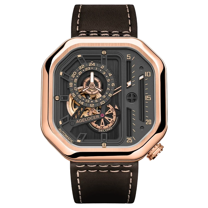 AGELOCER Racing Skeleton Watch – Women's Luxury Automatic Smash Price Shop Women's Watch