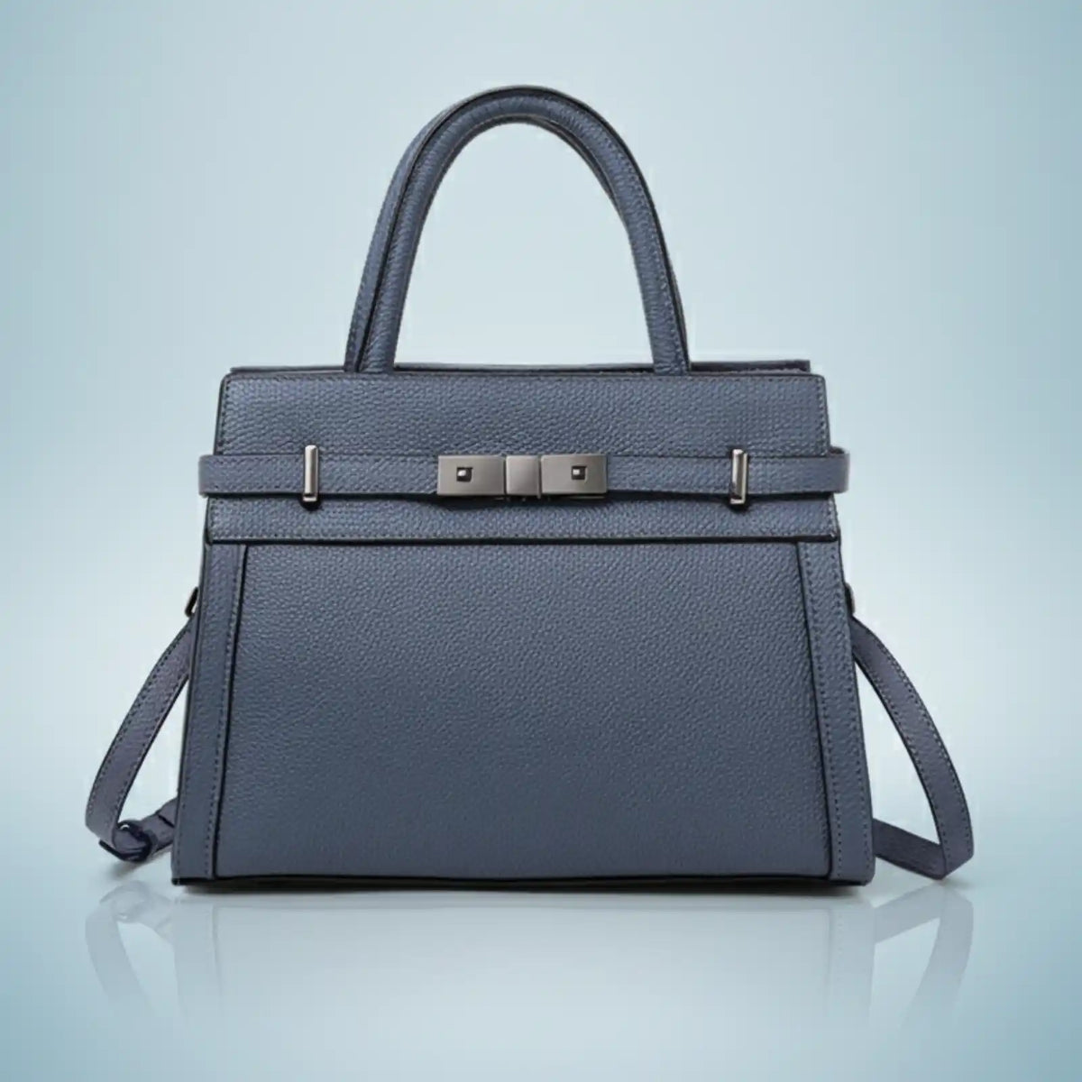 Aidrani Genuine Leather Work Tote in Blue / 30cm)) – product image 6