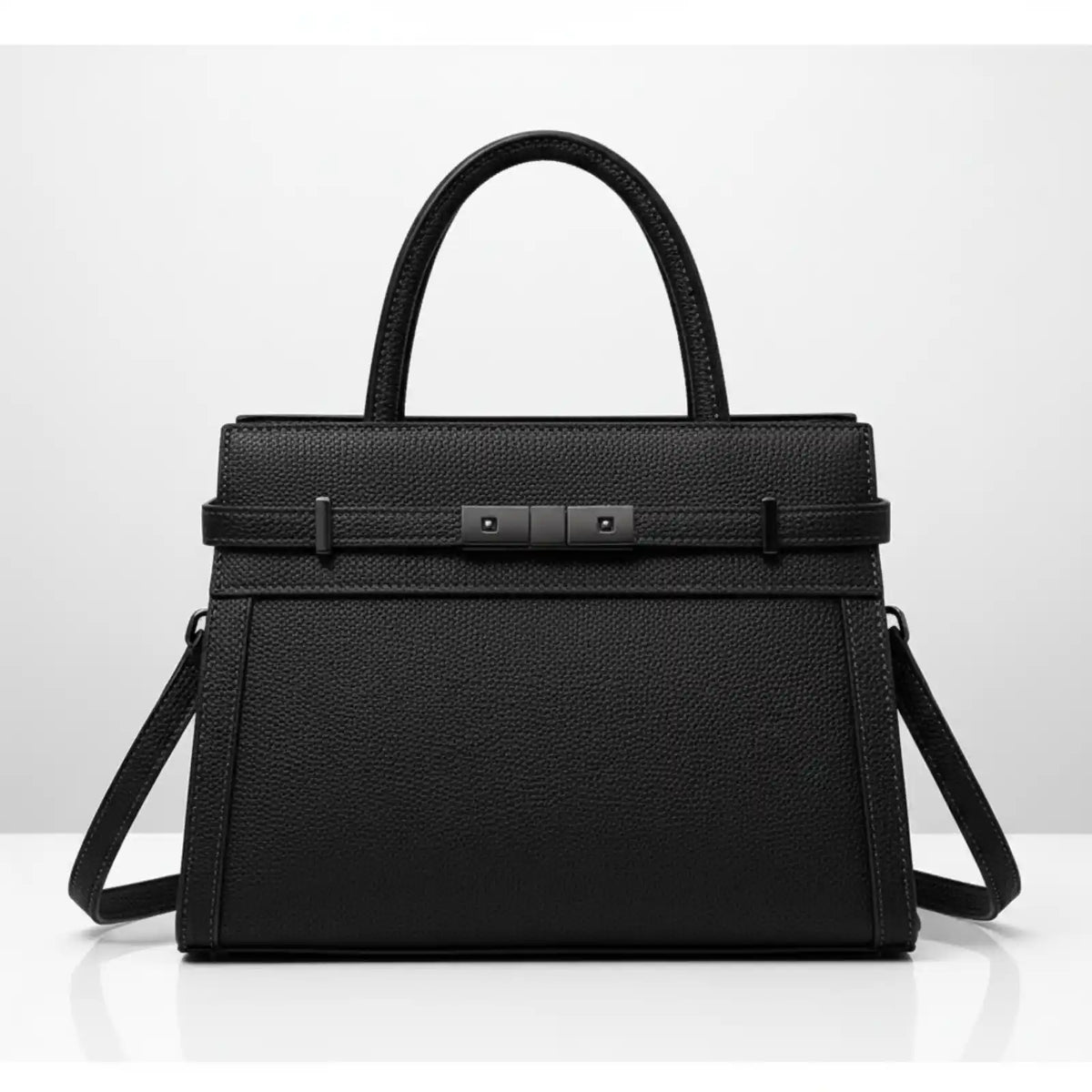 Aidrani Genuine Leather Work Tote in black / 30cm)) – product image 8