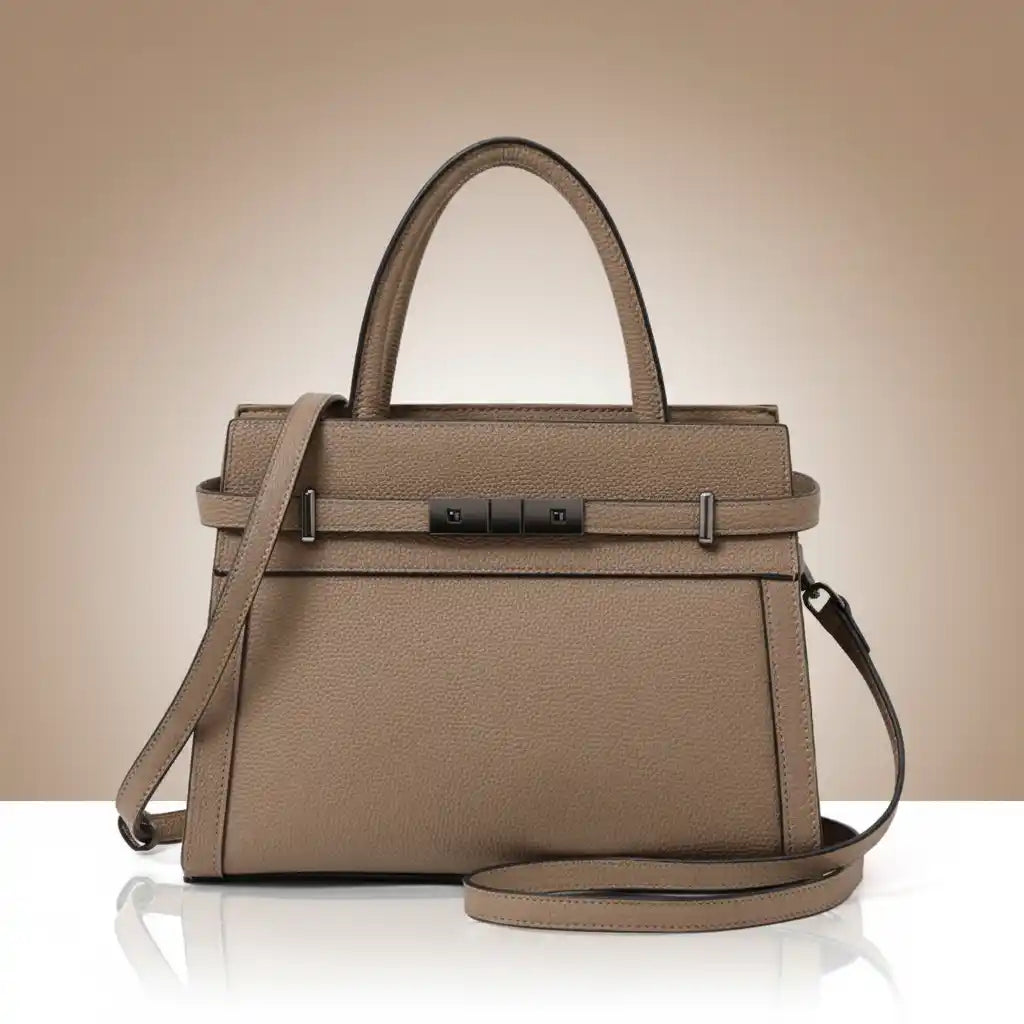 Aidrani Genuine Leather Work Tote in camel / 30cm)) – product image 9