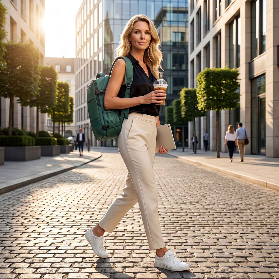 Airline-Ready Travel Laptop Backpack – lifestyle image 3