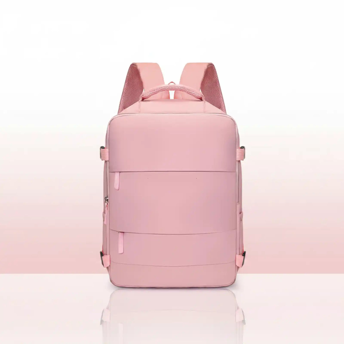 Airline-Ready Travel Laptop Backpack in Pink – product image 7