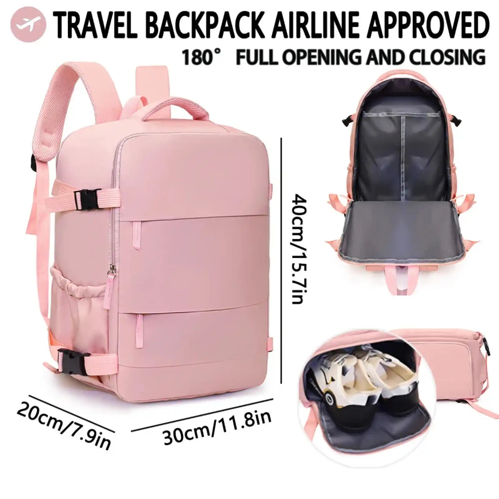 Airline-Ready Travel Laptop Backpack – product image 8