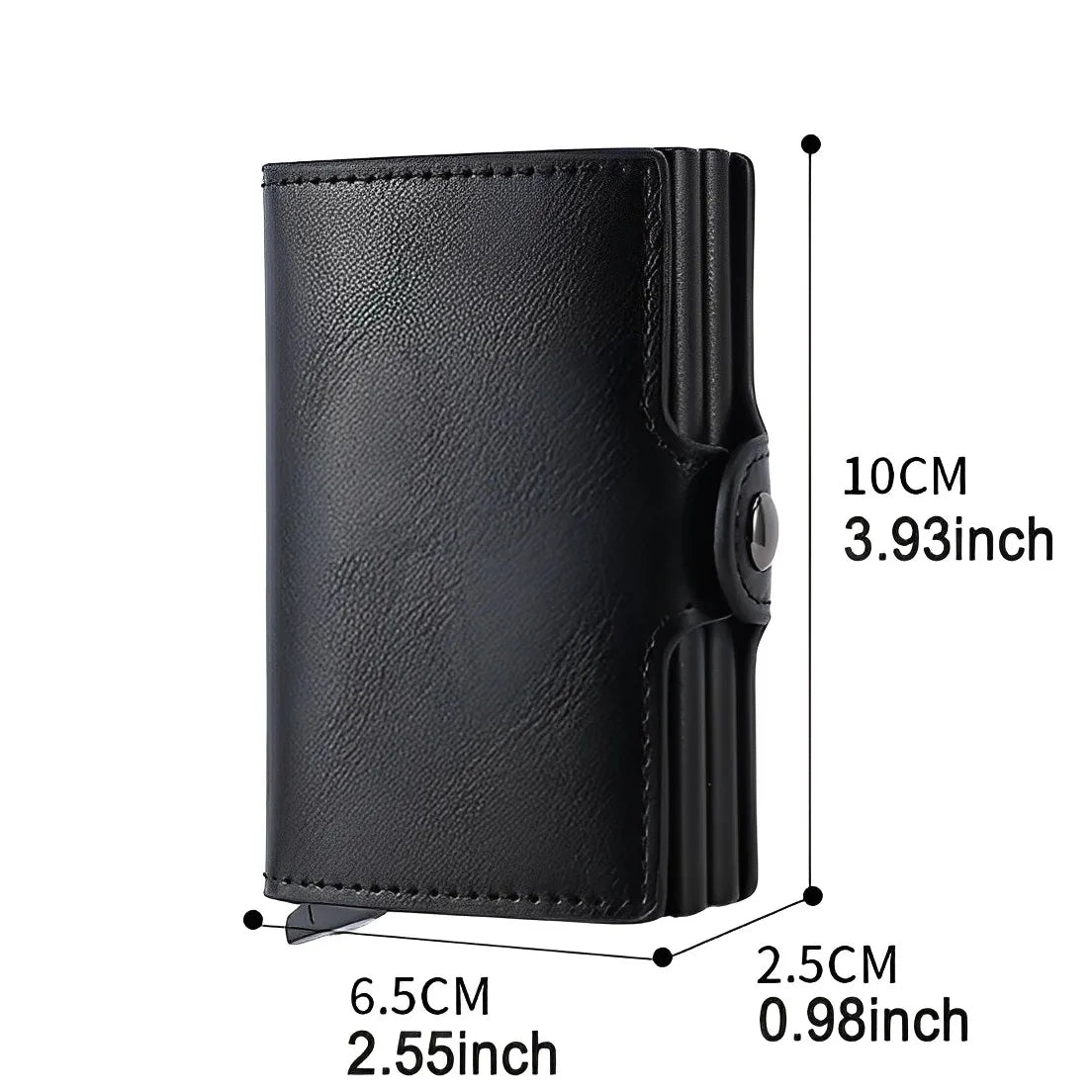 Antitheft Business Carbon Fiber Anti Rfid Credit Bank Card Holder Case 12 Cards with Hasp Men Double Metal Box Cardholder Wallet Smash Price Shop