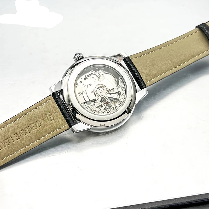 AOKULASIC Skeleton Automatic Watch for Men