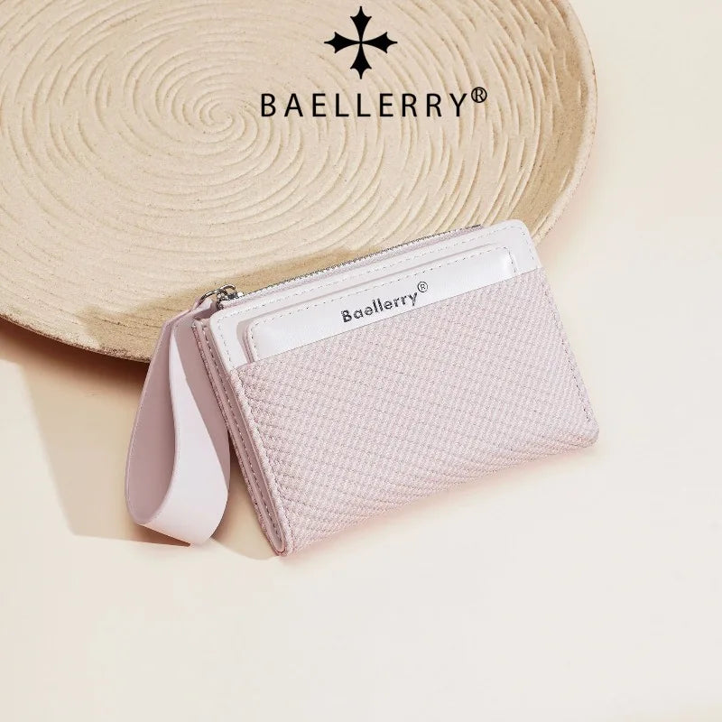 Baellerry Fashion Zipper Wallets Buckle Coin Purse Hand Women's Short Wallet Bifold Multi-slot Card Holder Smash Price Shop