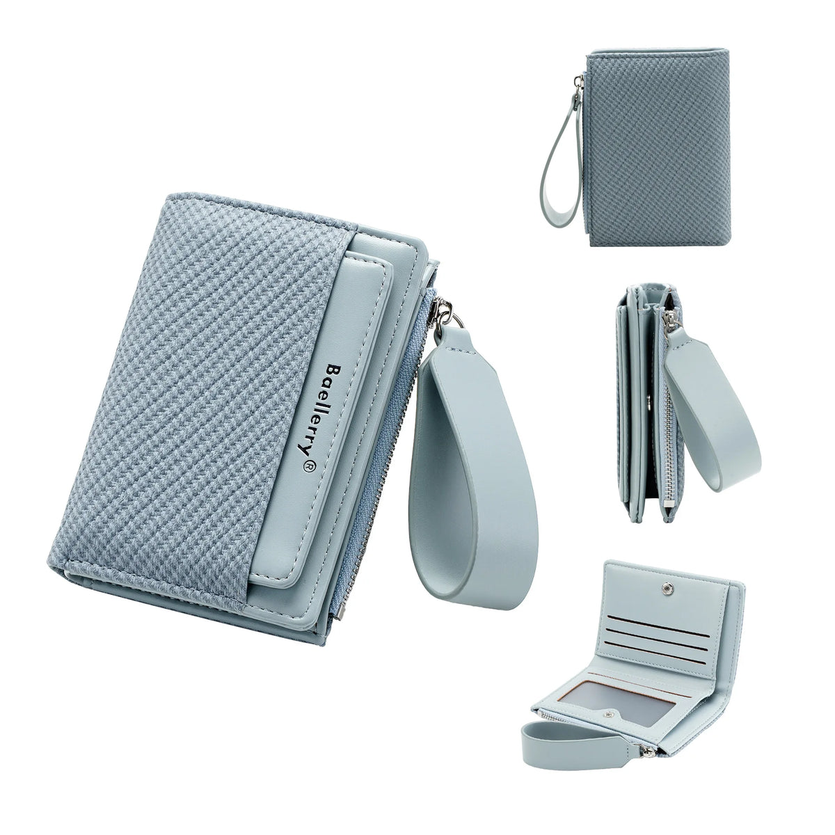 Baellerry Fashion Zipper Wallets Buckle Coin Purse Hand Women's Short Wallet Bifold Multi-slot Card Holder Smash Price Shop
