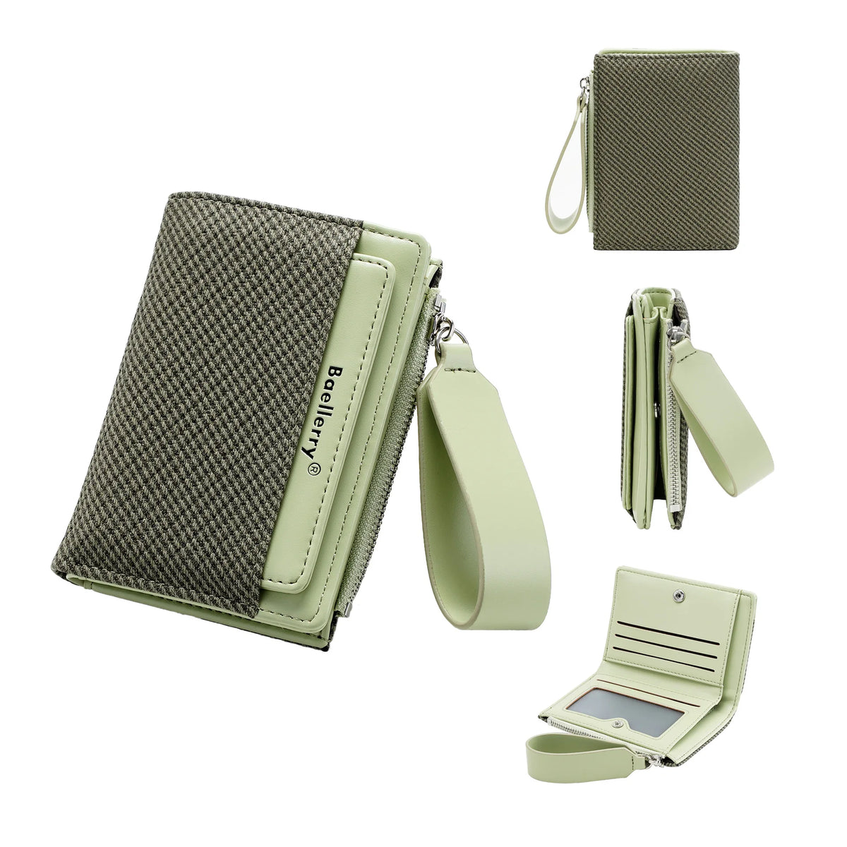 Baellerry Fashion Zipper Wallets Buckle Coin Purse Hand Women's Short Wallet Bifold Multi-slot Card Holder Smash Price Shop