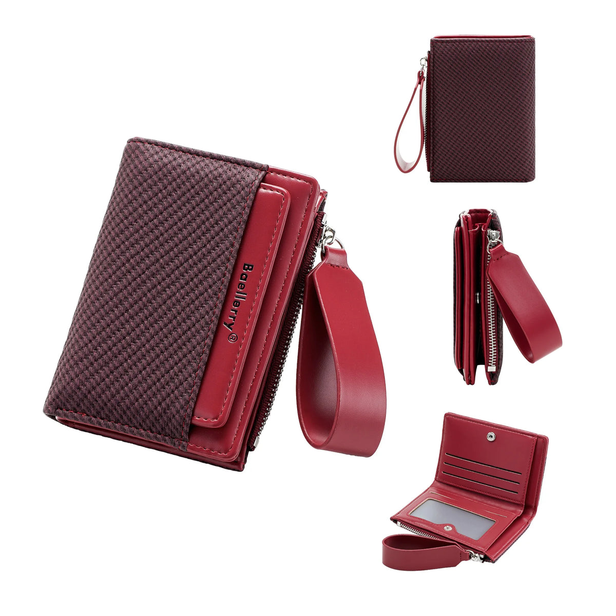 Baellerry Fashion Zipper Wallets Buckle Coin Purse Hand Women's Short Wallet Bifold Multi-slot Card Holder Smash Price Shop