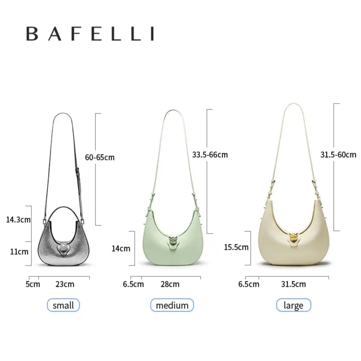 BAFELLI Cat Series Genuine Leather Hobo Shoulder Bag – product image 8