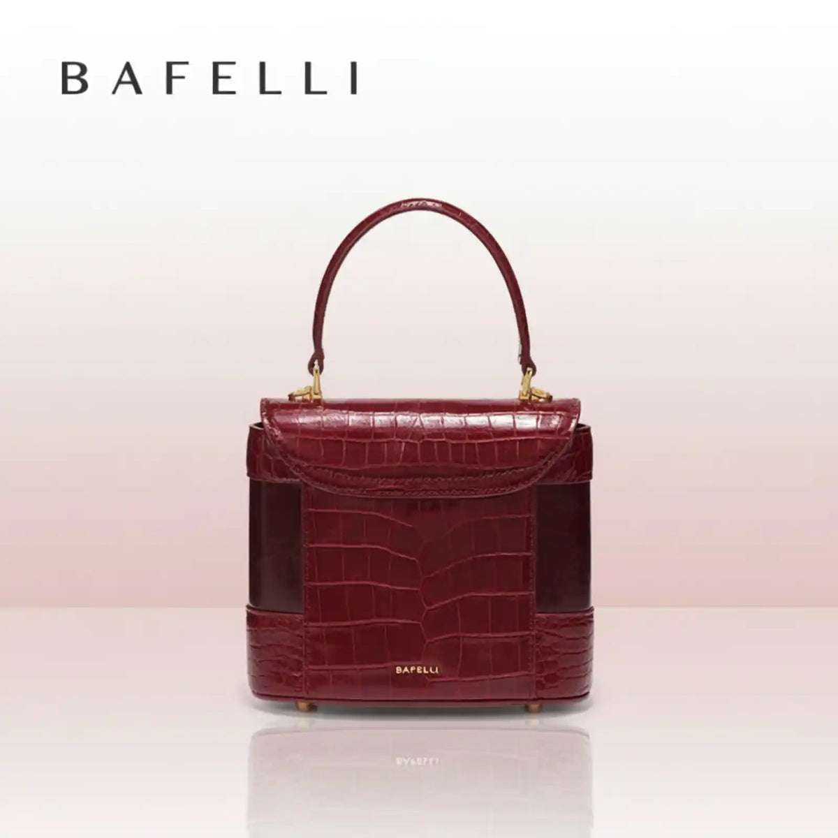 BAFELLI Genuine Leather Flap Handbag – product image 9