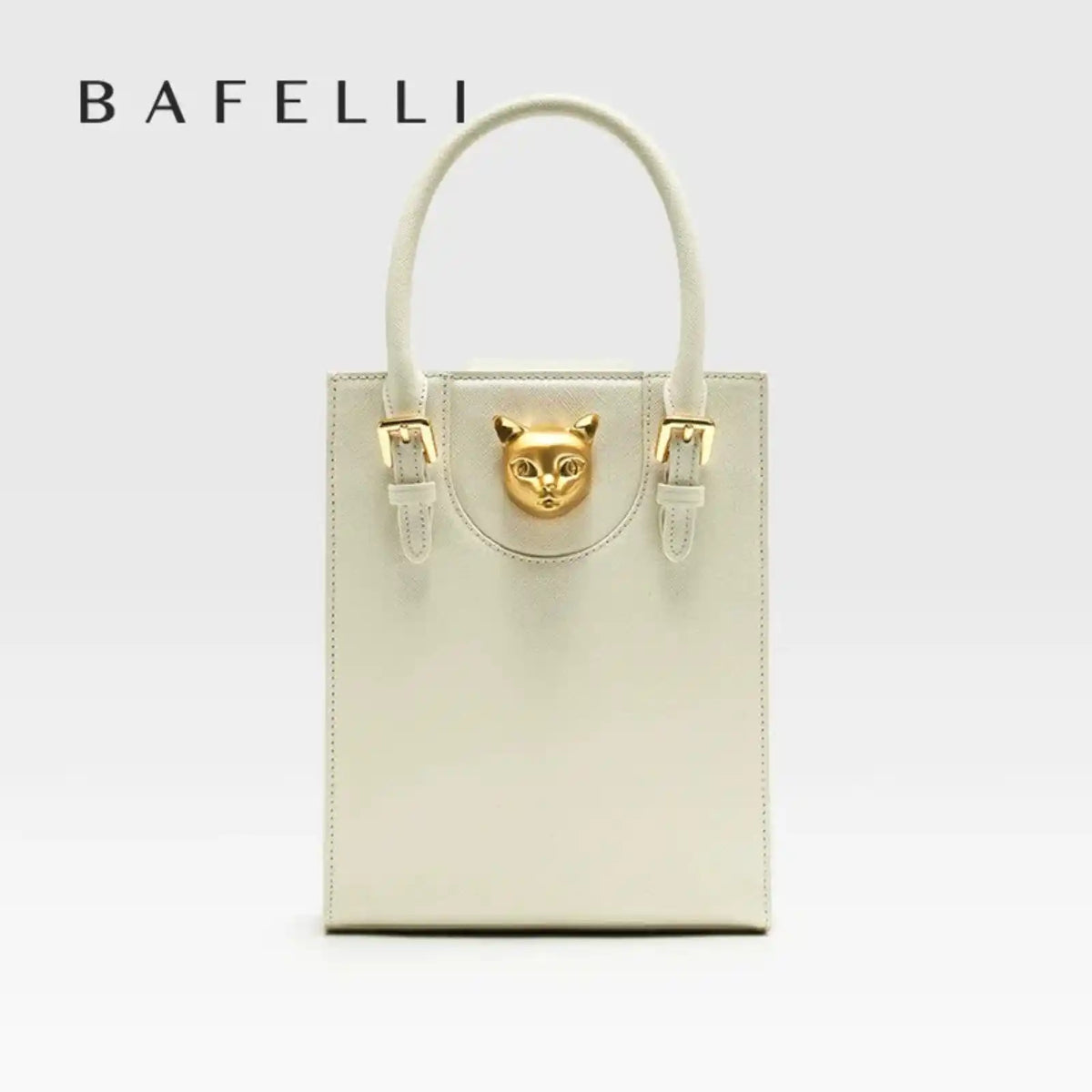 BAFELLI Genuine Leather Mini Tote Crossbody Bag in ICE GREEN – product image 7