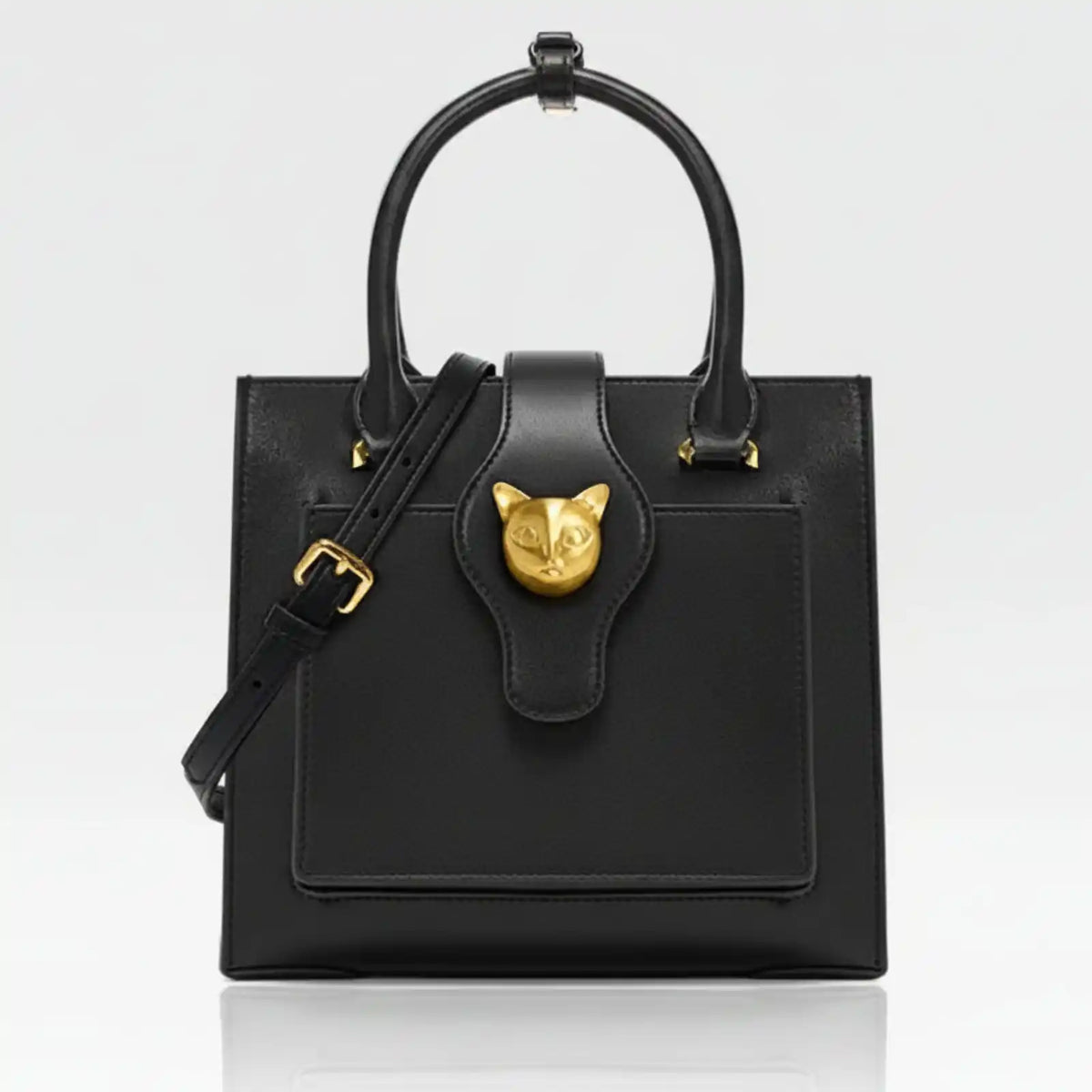 BAFELLI Genuine Leather Multi-Compartment Work Tote in Black – product image 6