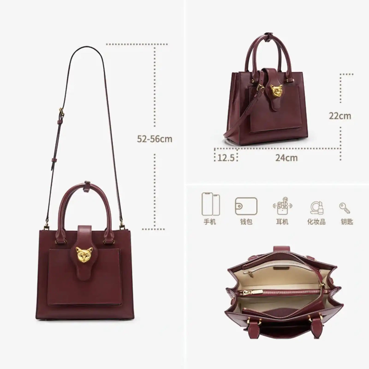 BAFELLI Genuine Leather Multi-Compartment Work Tote – product image 9