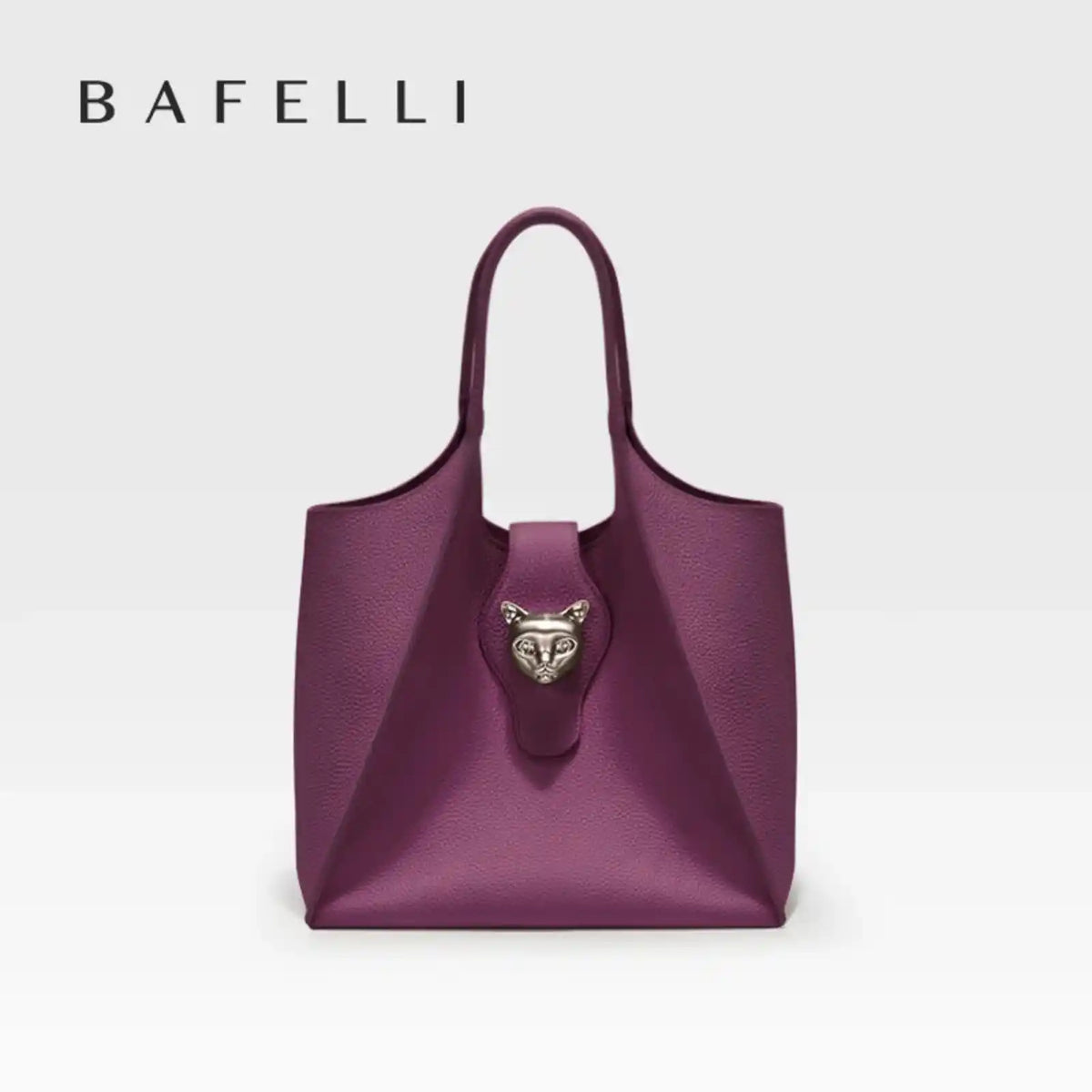 BAFELLI Genuine Leather Small Tote Bag in Violet – product image 6
