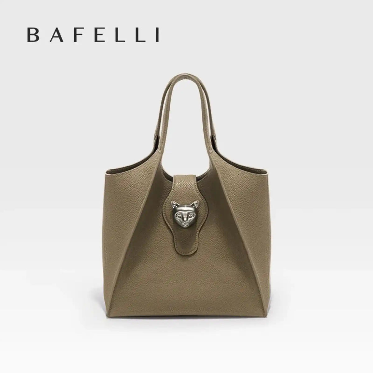 BAFELLI Genuine Leather Small Tote Bag in Cream – product image 8