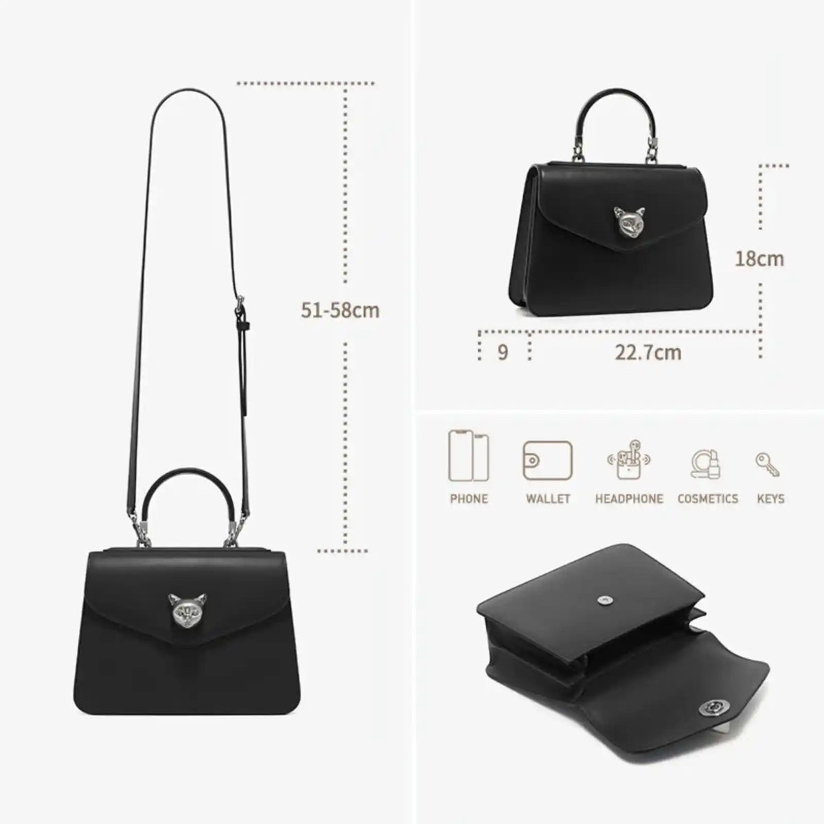 BAFELLI Genuine Leather Structured Shoulder Bag – product image 9