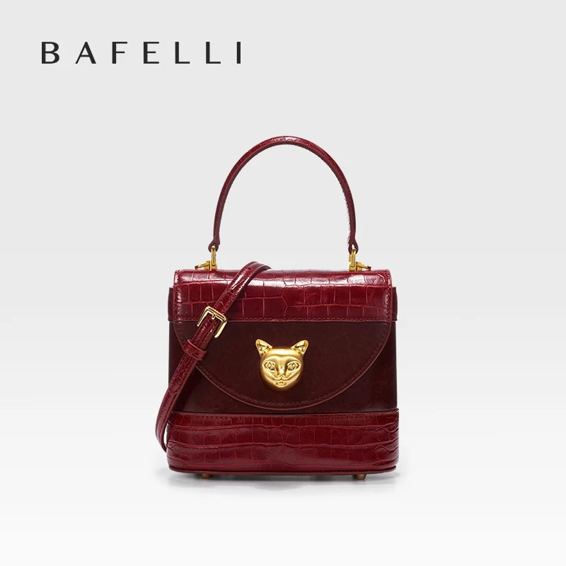 BAFELLI HANDBAG 2026 WOMEN'S NEW LEATHER PURSE EVENING DESIGNER BUCKET CAT LUXURY BRAND FASHION BUSINESS CASUAL BAGS Smash Price Shop