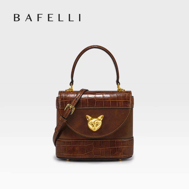 BAFELLI HANDBAG 2026 WOMEN'S NEW LEATHER PURSE EVENING DESIGNER BUCKET CAT LUXURY BRAND FASHION BUSINESS CASUAL BAGS Smash Price Shop