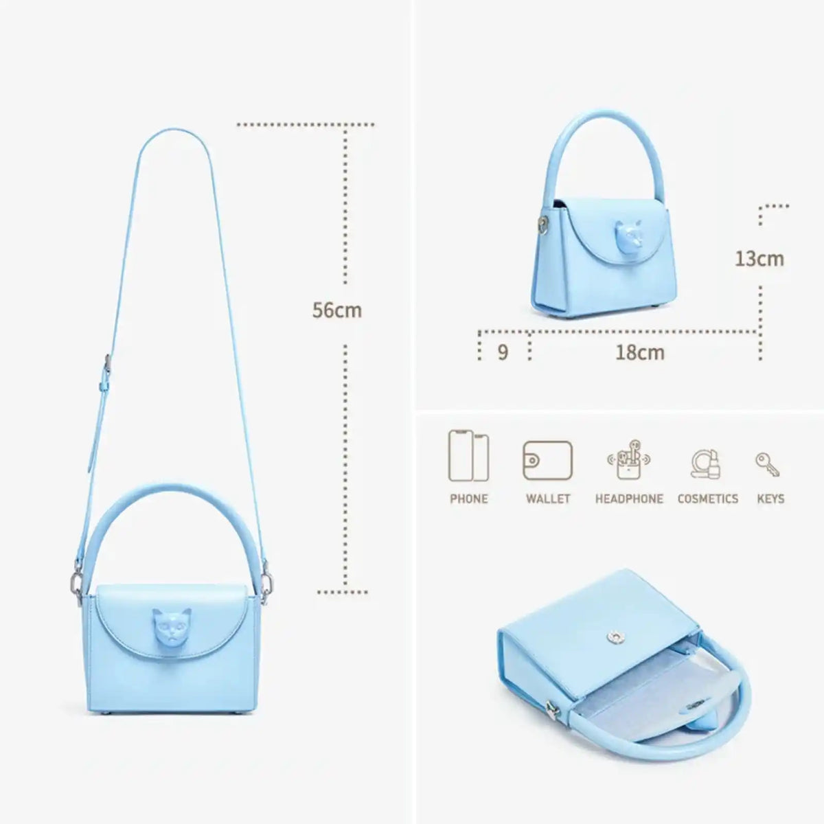 BAFELLI Small Genuine Leather Crossbody Handbag – product image 10