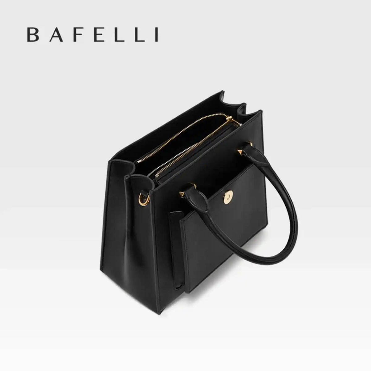BAFELLI Structured Genuine Leather Shoulder Bag – product image 9