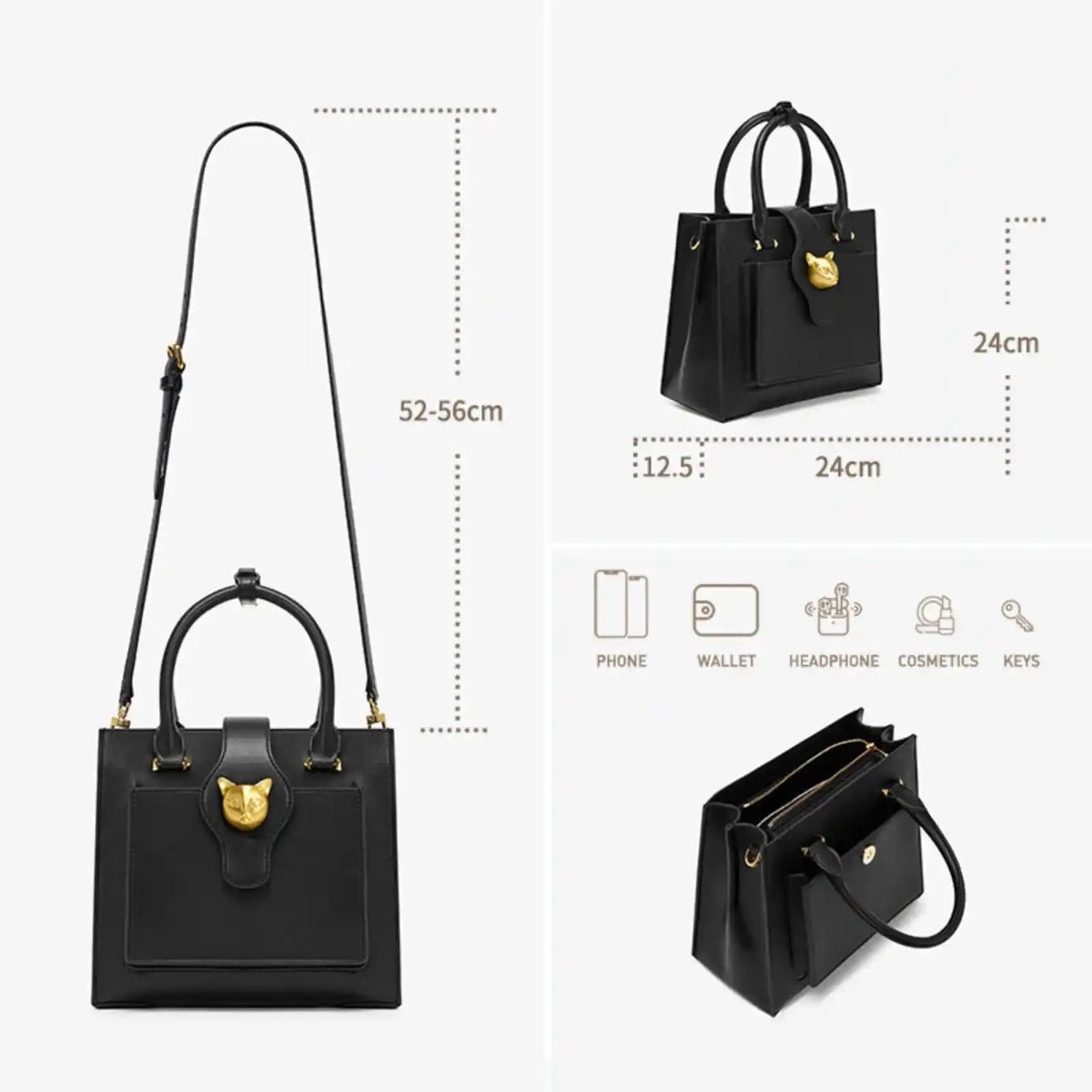 BAFELLI Structured Genuine Leather Shoulder Bag – product image 10